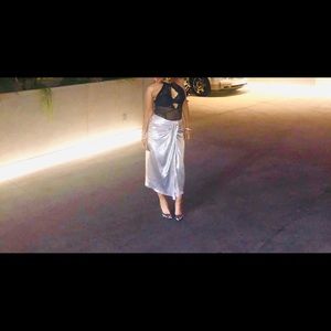 Women’s Long Silver Skirt.